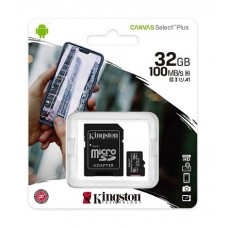Карта памяти micro SD 128 GB Kingston CanvSelect Plus Class 10 + адаптер